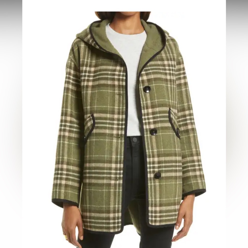 Green plaid Coat